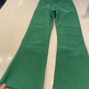 Green Wide-Leg Jeans